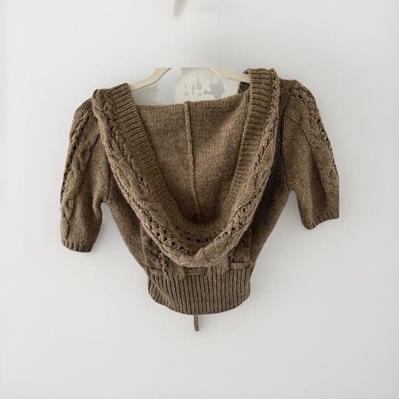 Aeropostale Brown Cable Knit Cardigan - Picture 2 of 9